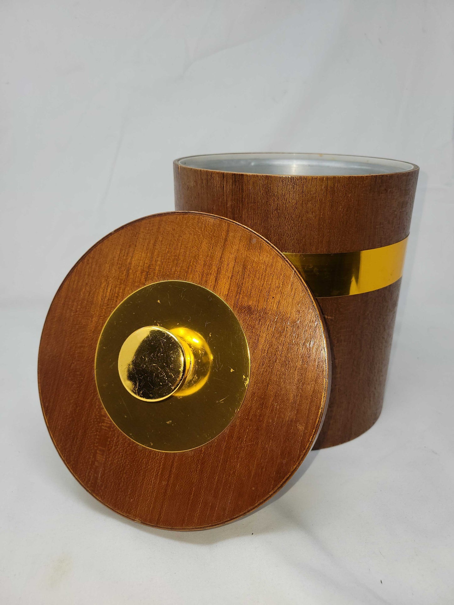 Teak 1980s ice bucket