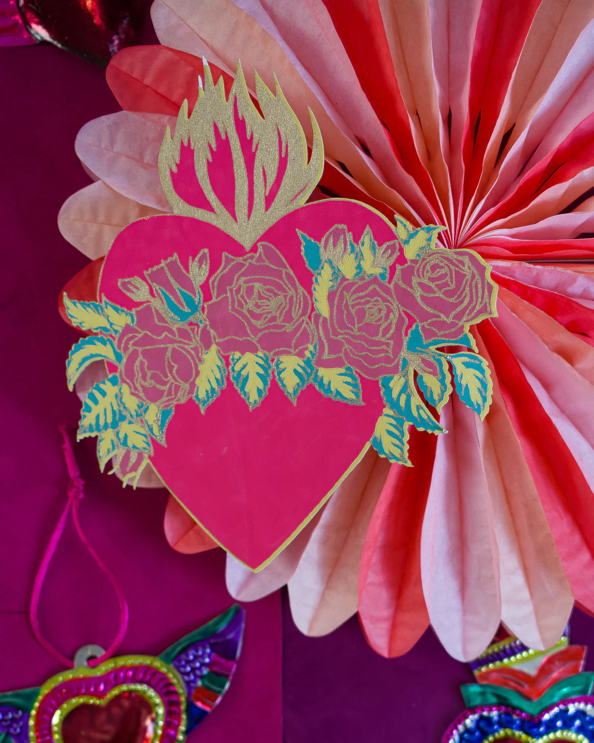 Flaming Heart Greeting Card by East End Press