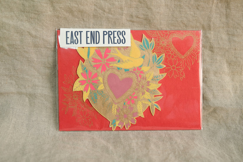 East End Press: Floral Heart Greeting Card