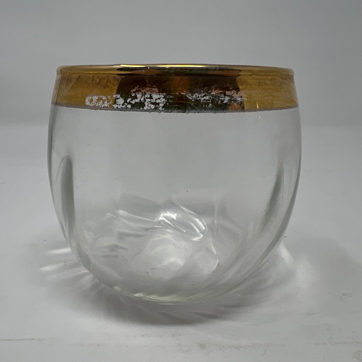 Glass Pitcher & 4 Glasses, gold ringed