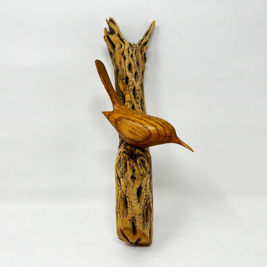 Folk Art, Randy Whaley Style Bird on Driftwood