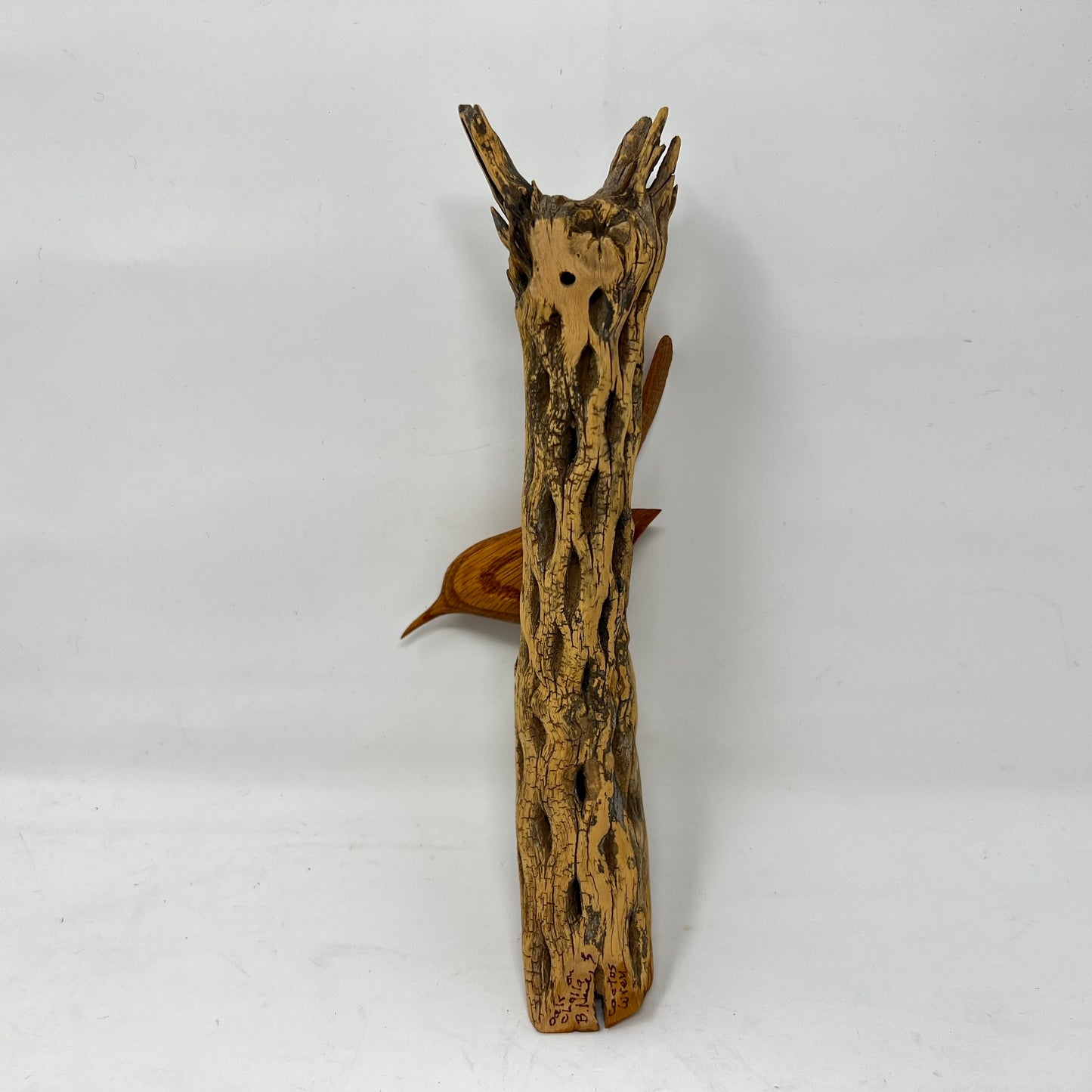 Folk Art, Randy Whaley Style Bird on Driftwood