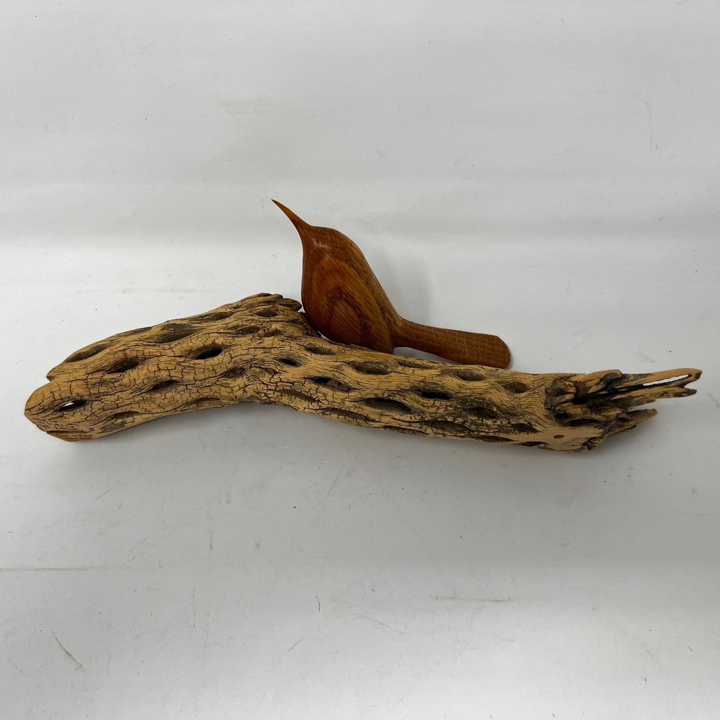 Folk Art, Randy Whaley Style Bird on Driftwood