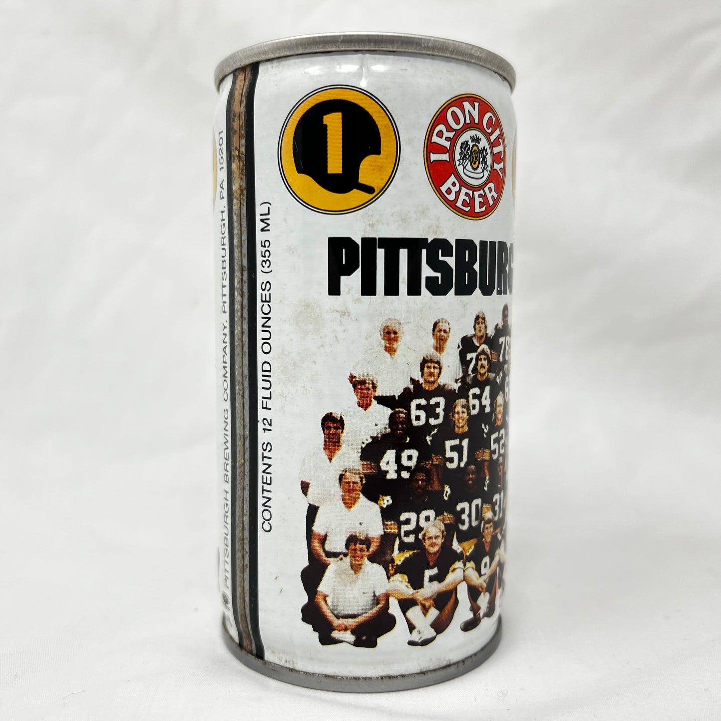 1981 unopened Iron City Steelers beer can