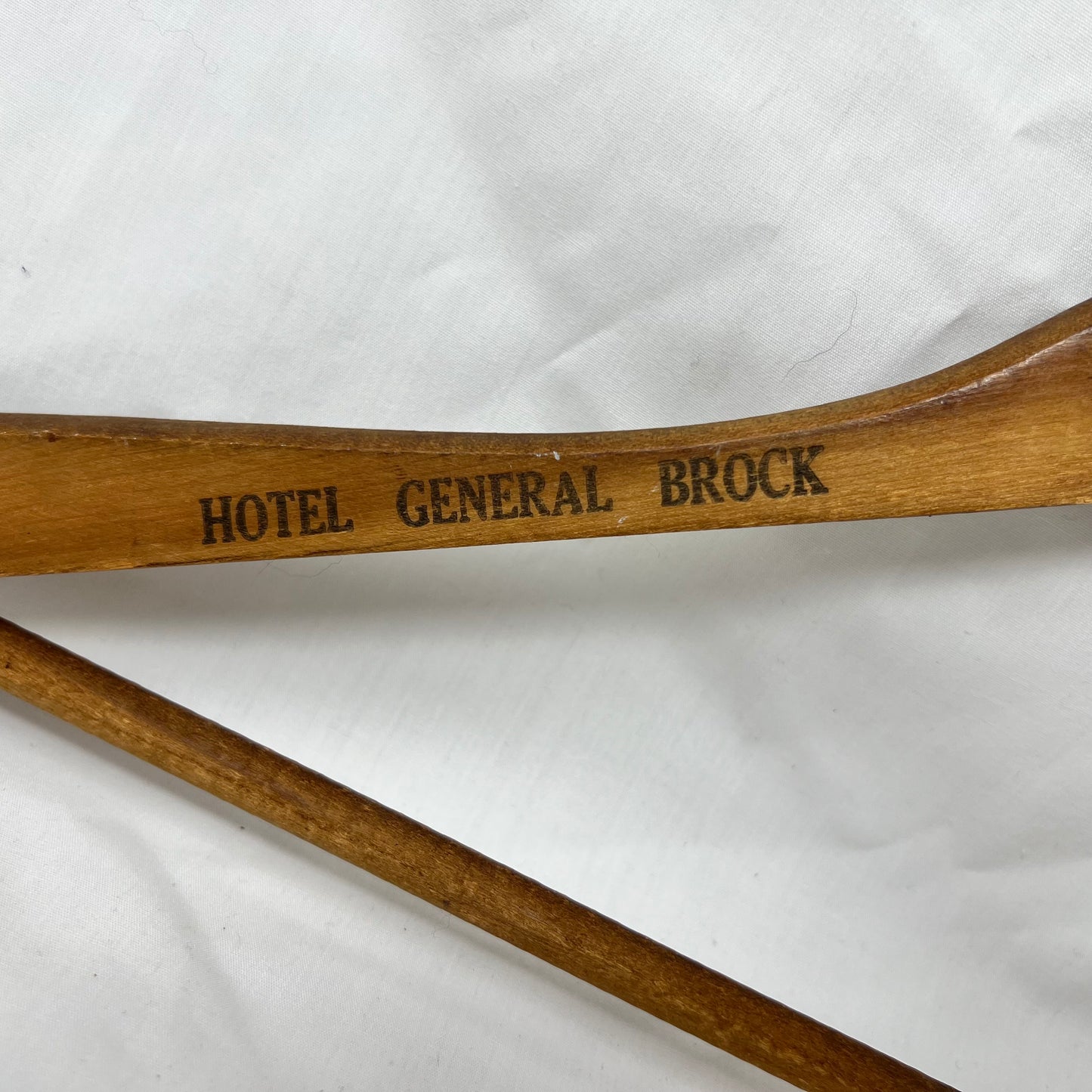 Vintage MCM “Hotel General Brock” wooden hanger