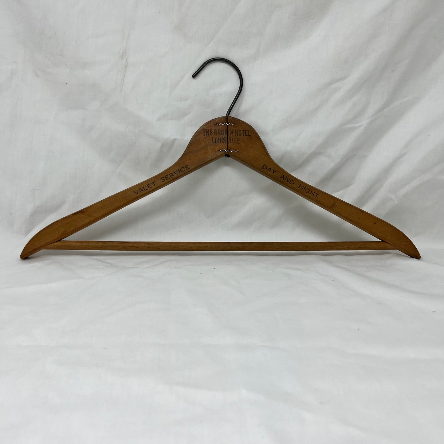 Vintage MCM “The Brown Hotel” wooden hanger