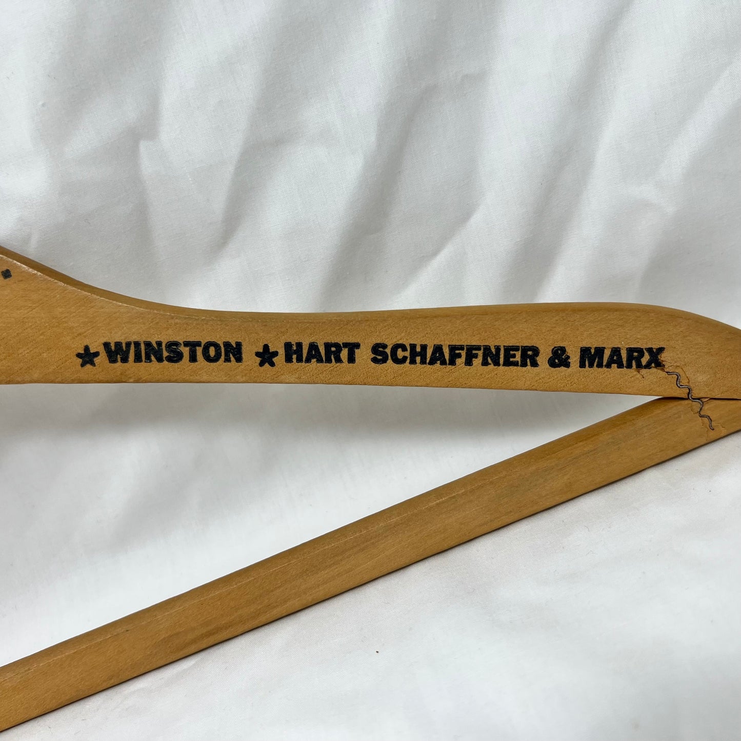 Vintage MCM “Hecht ” wooden hanger