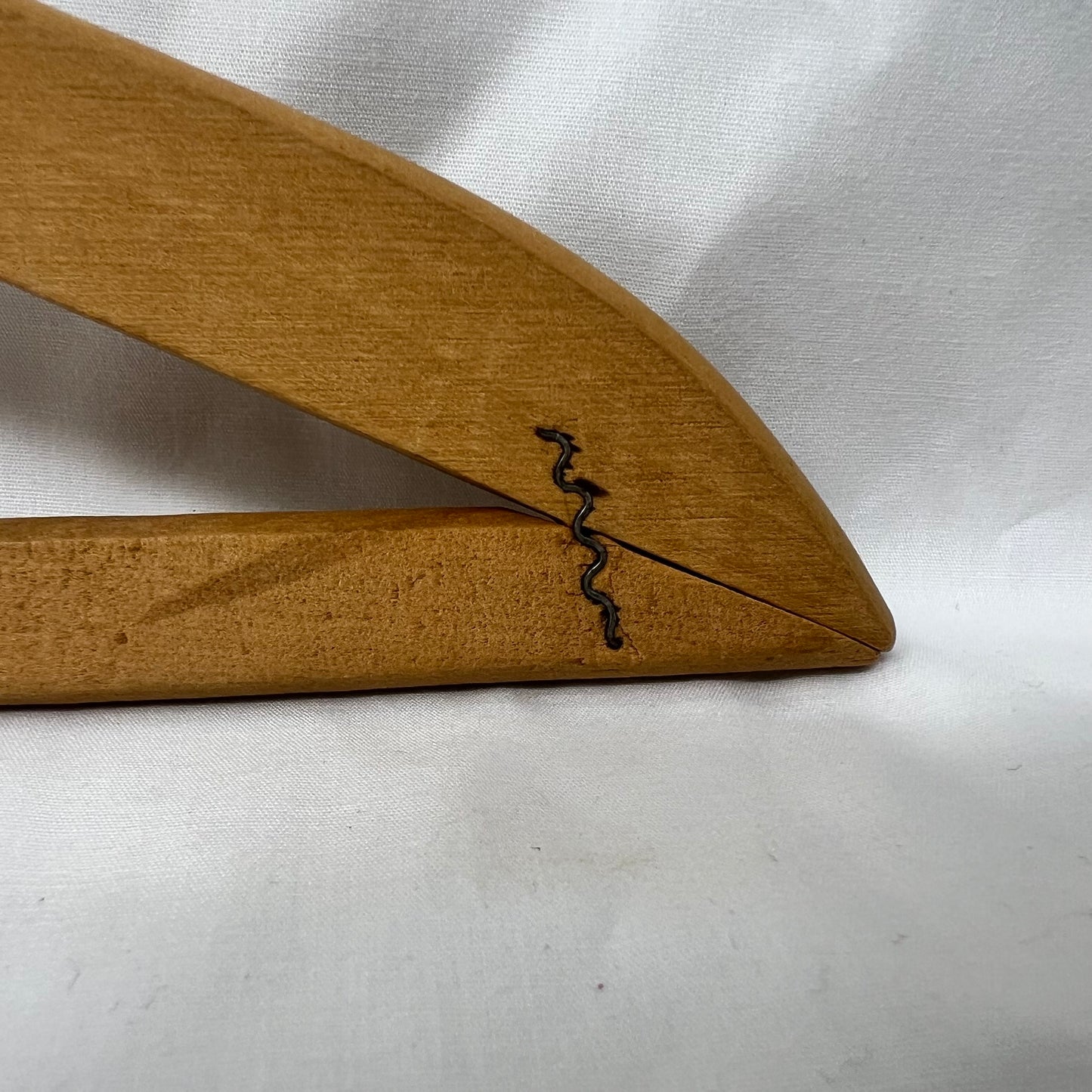 Vintage MCM “Hecht ” wooden hanger