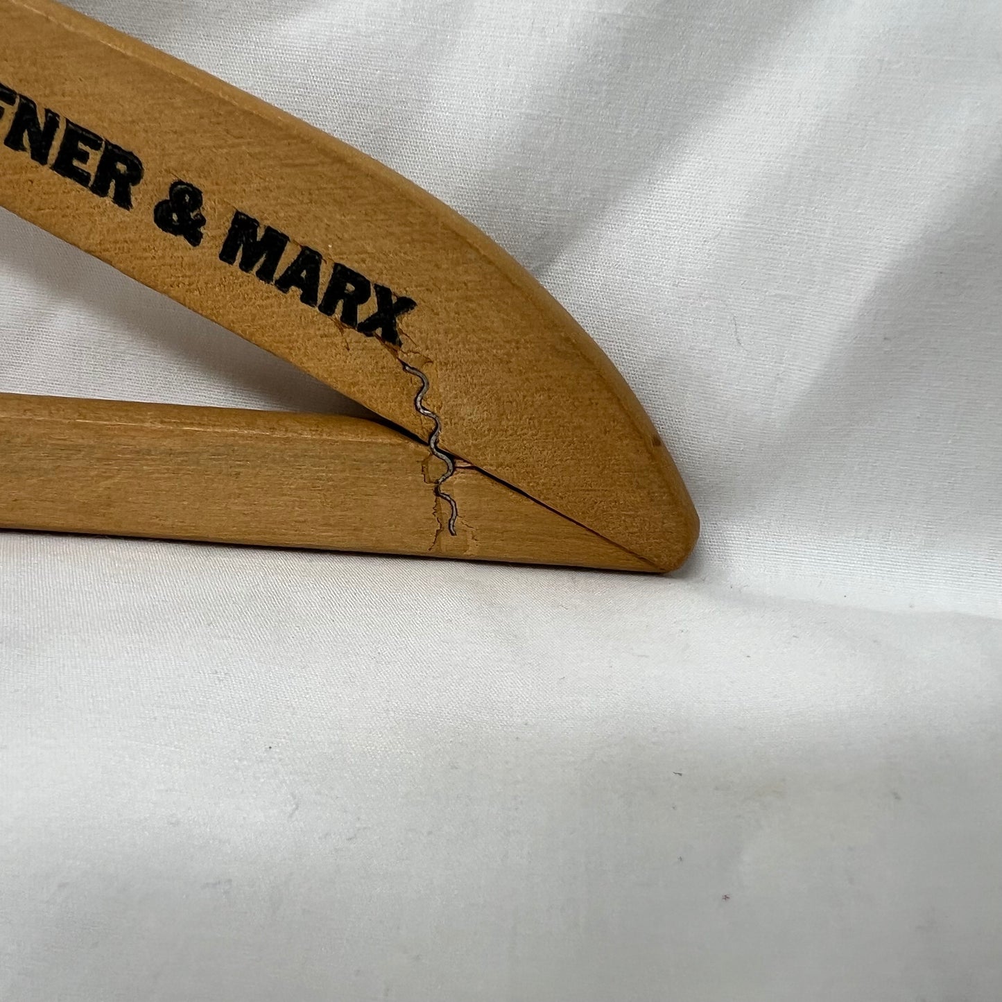 Vintage MCM “Hecht ” wooden hanger