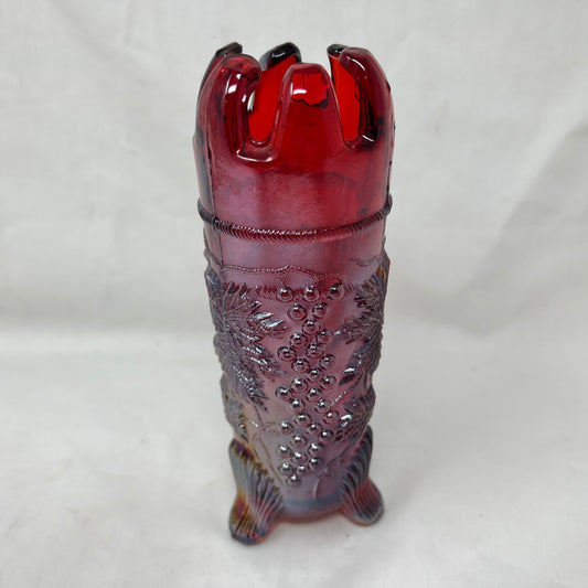 Vase, Carnival Glass, Red