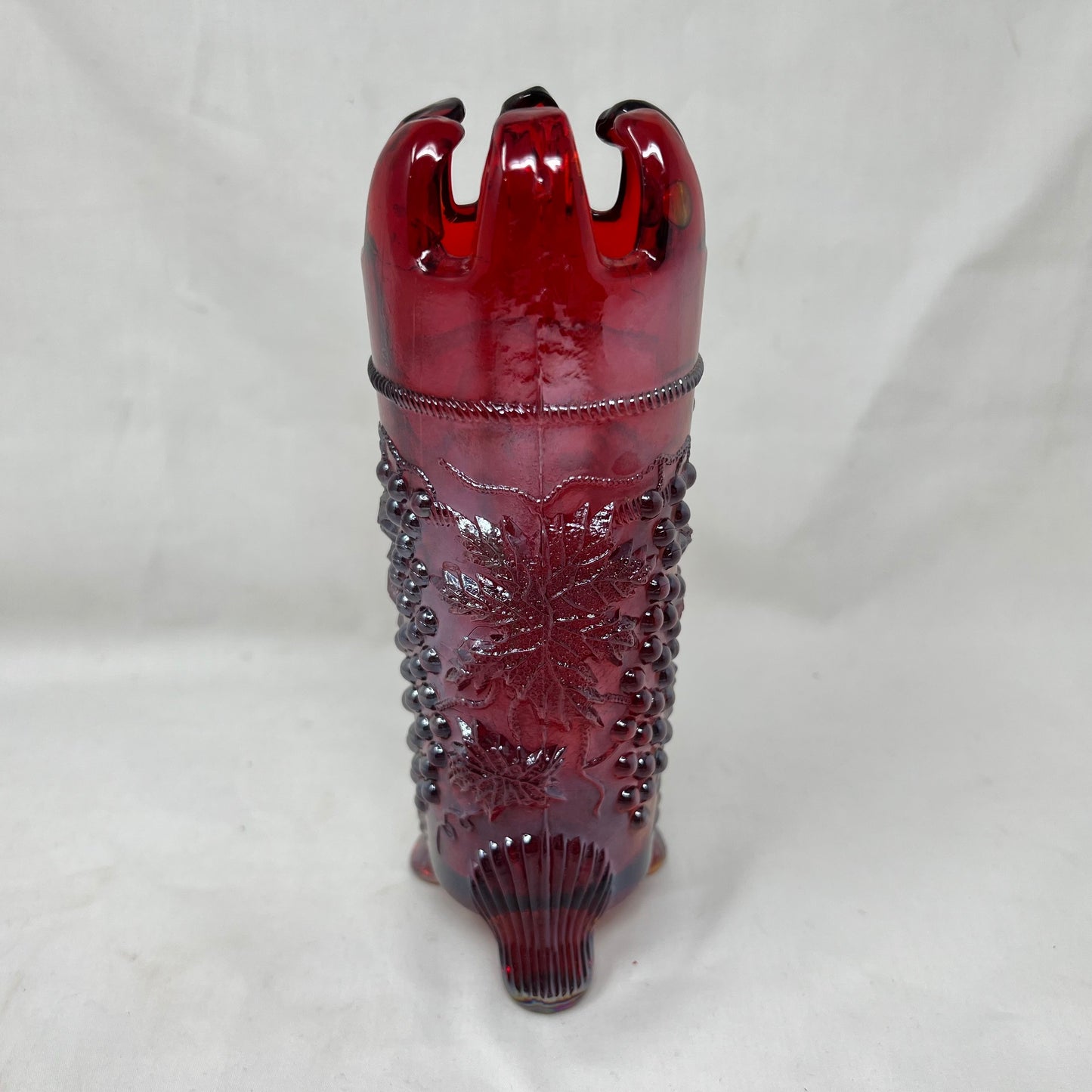 Vase, Carnival Glass, Red