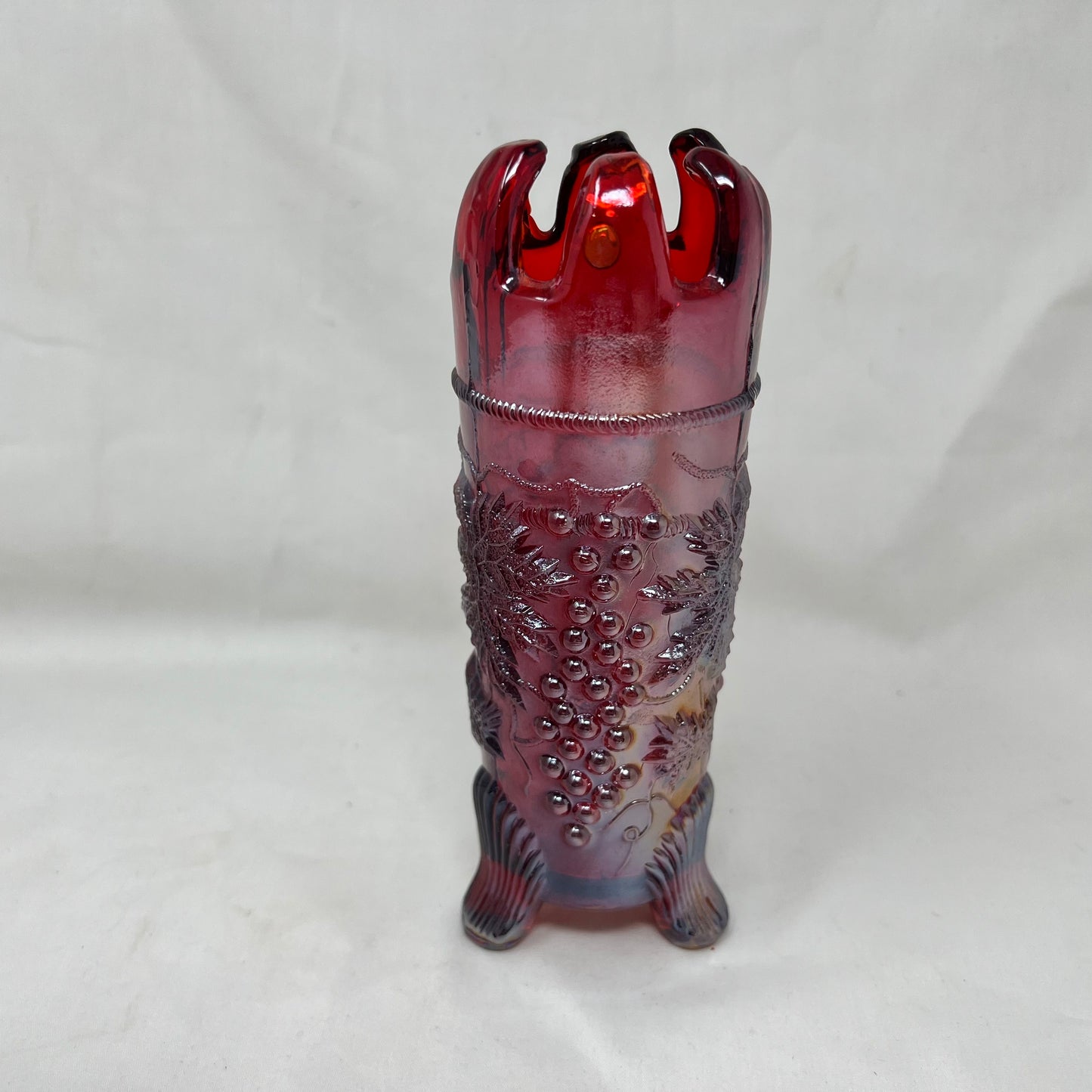 Vase, Carnival Glass, Red