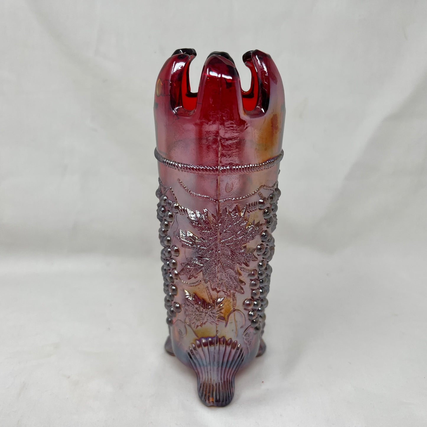 Vase, Carnival Glass, Red