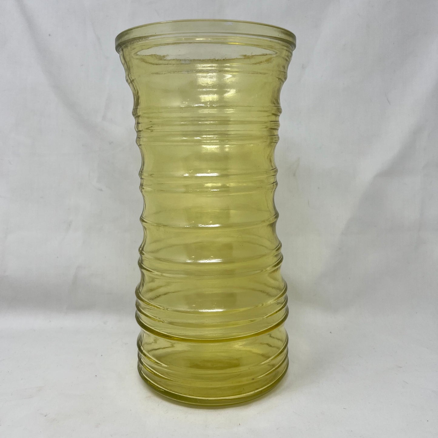 Vase, Glass, Green Ringed