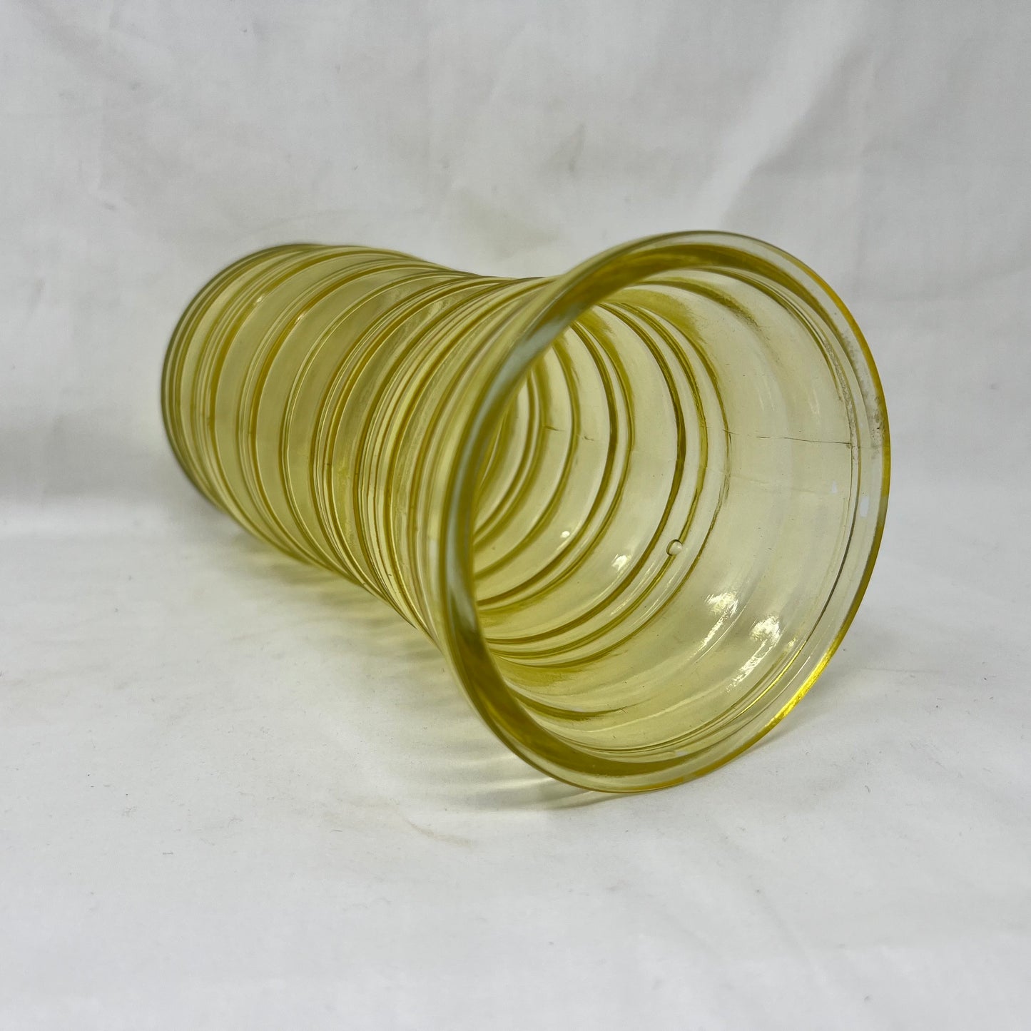 Vase, Glass, Green Ringed