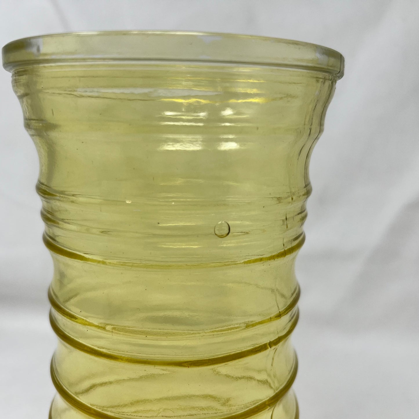 Vase, Glass, Green Ringed