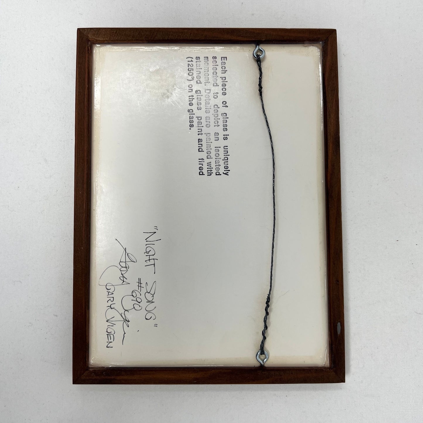 Art, hand stained glass, framed