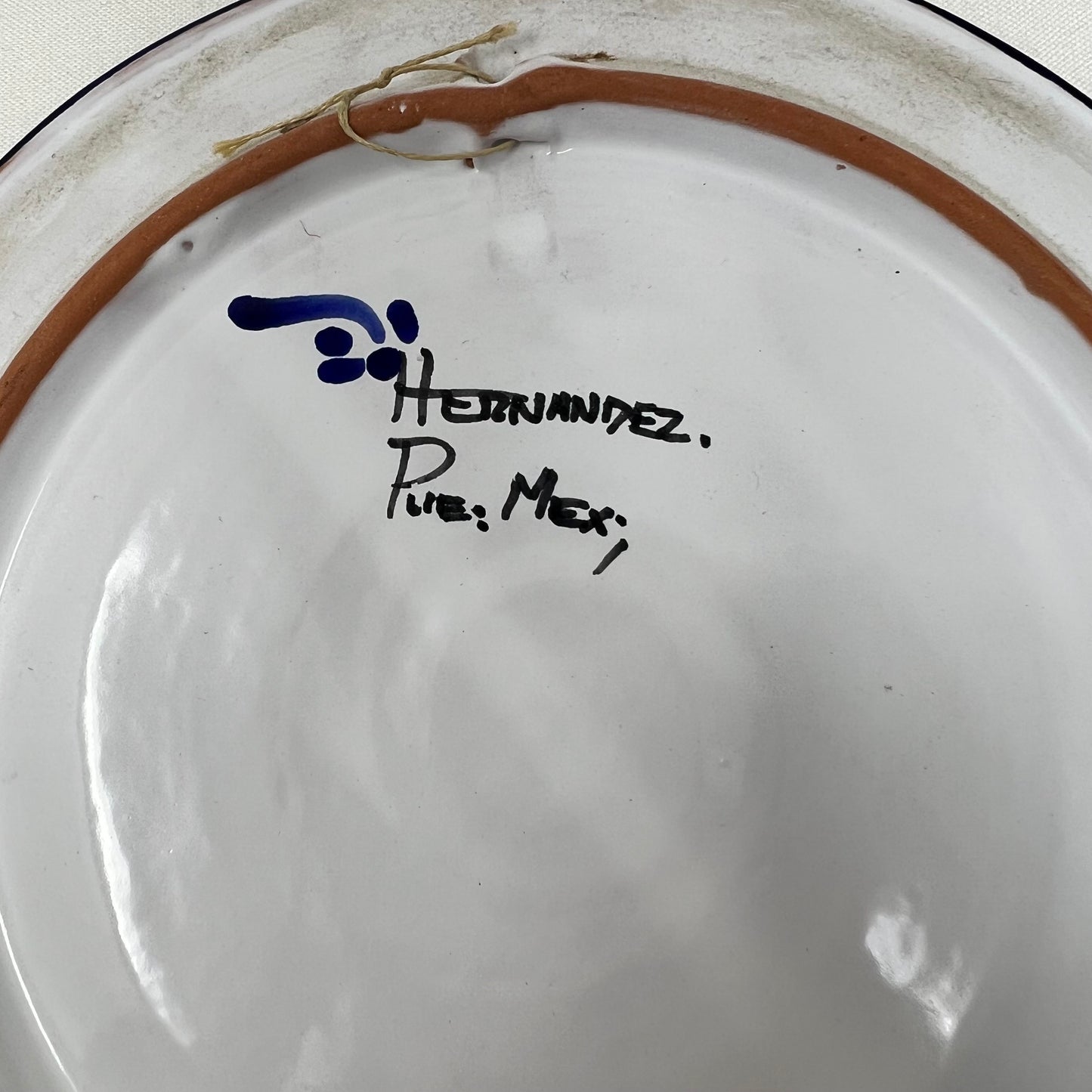 Ceramic plate, Mexico, signed Hernandez