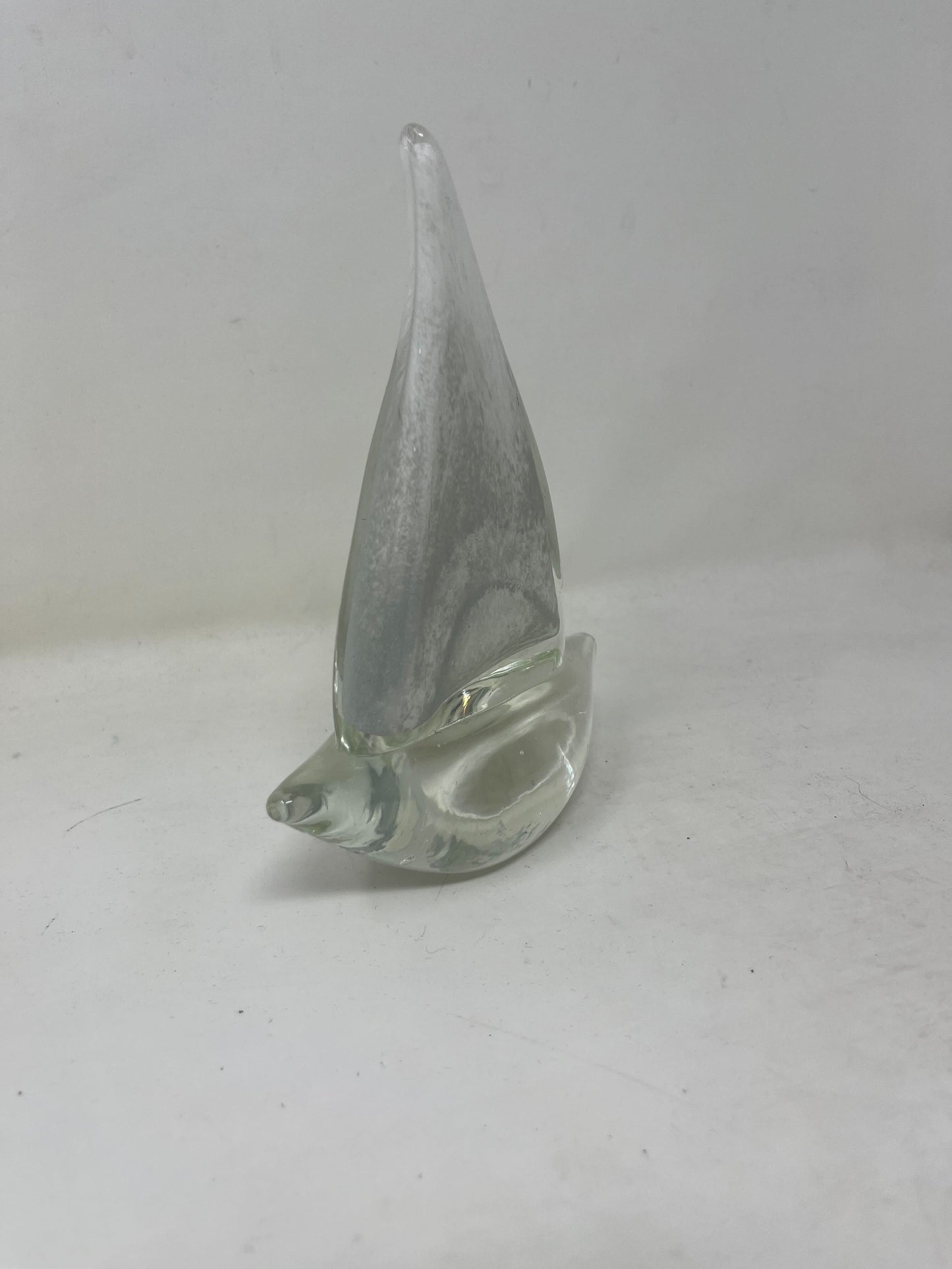 Glass Boat Paperweight