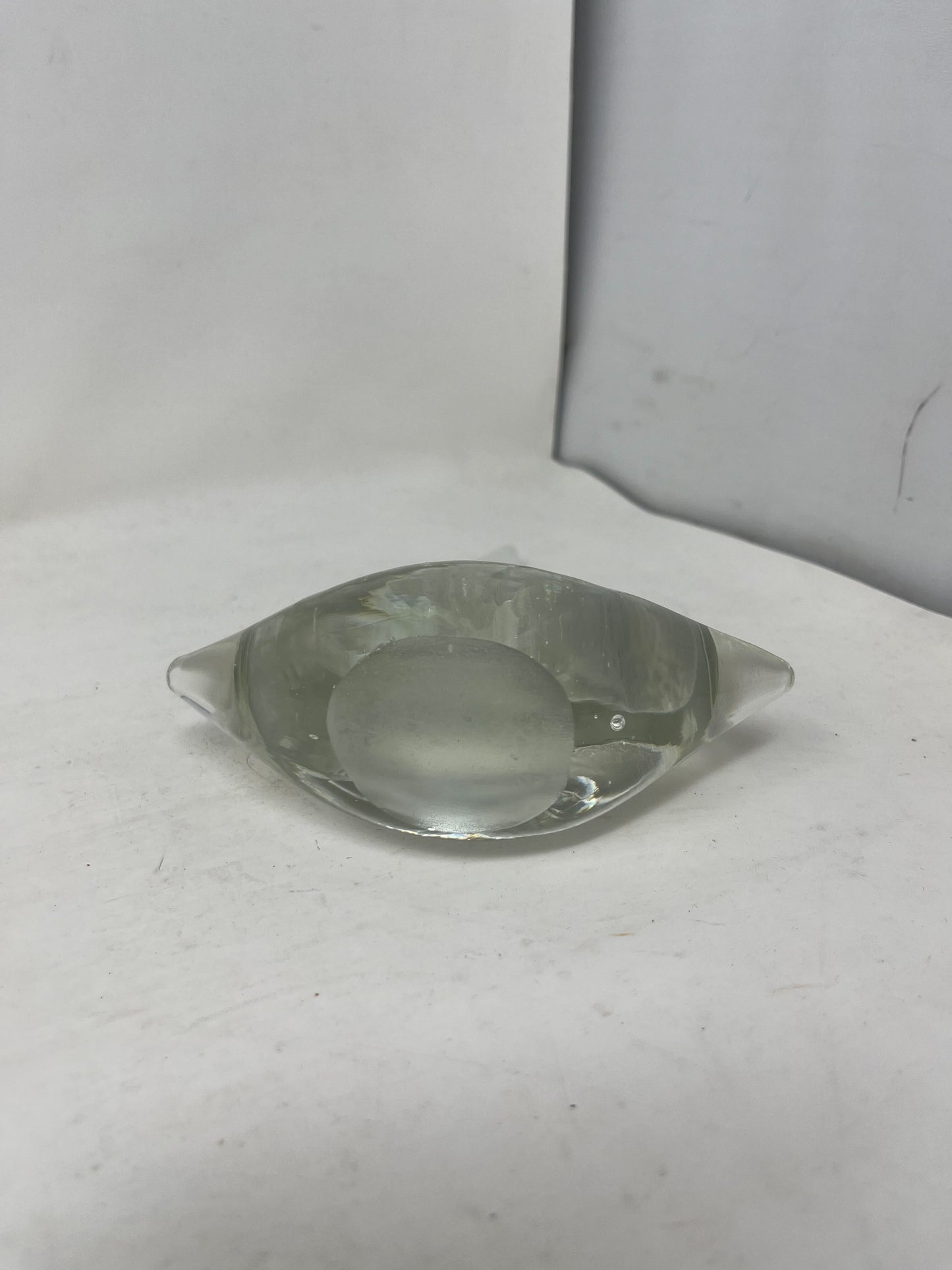 Glass Boat Paperweight