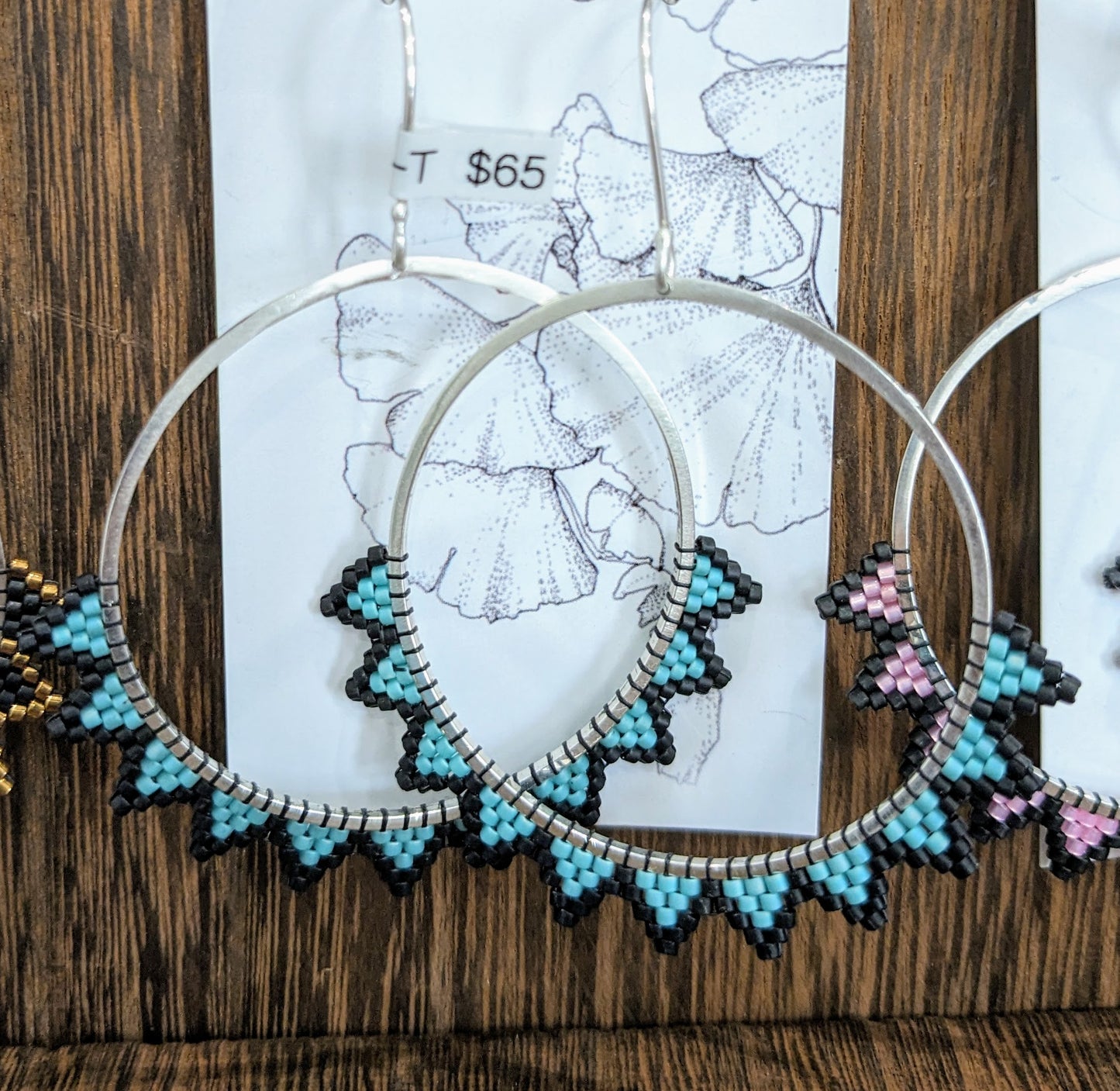 ZigZag Beaded Hoops