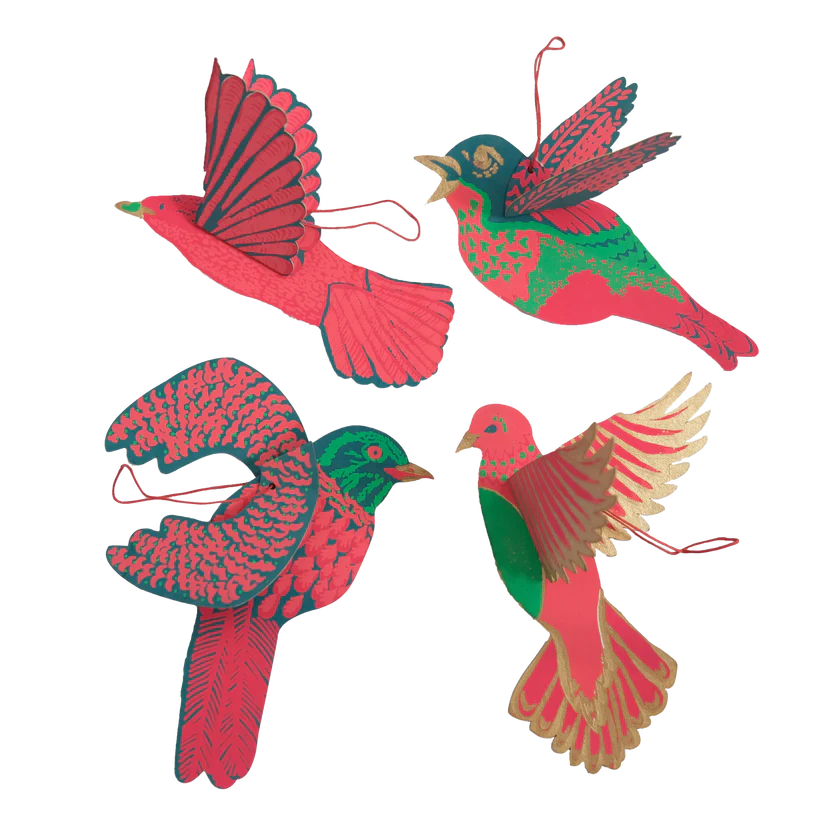 Party Birds Paper Ornaments by East End Press