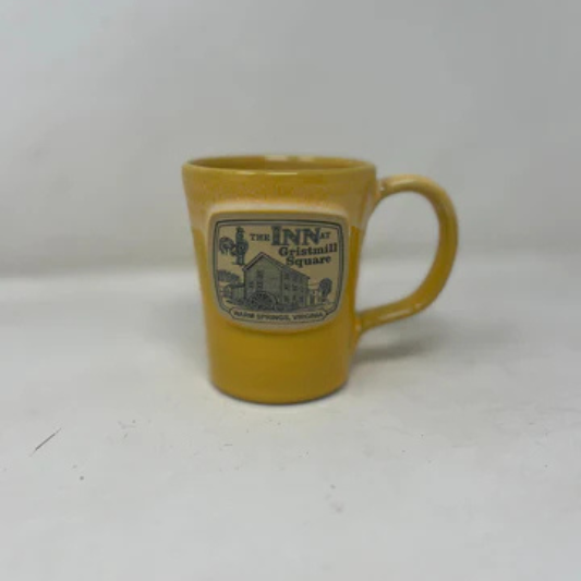 Deneen Pottery Handthrown “The Inn at Gristmill Square” Yellow Mug