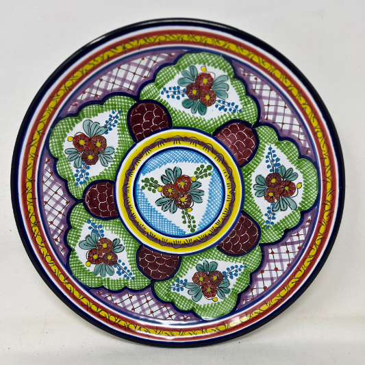 Ceramic plate, Mexico, Arte Cruz, 11.5”