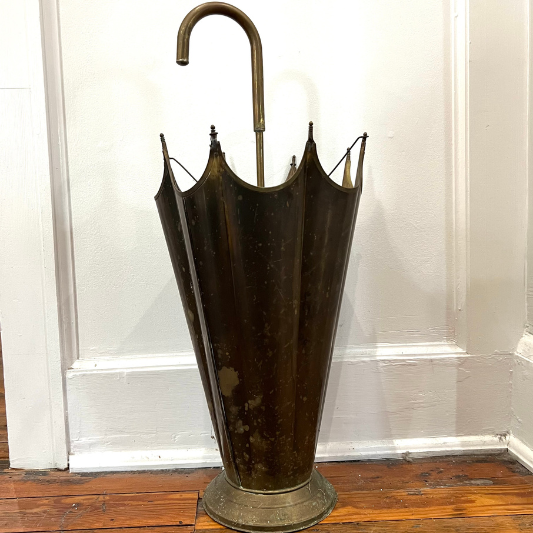 MCM Brass Umbrella Stand