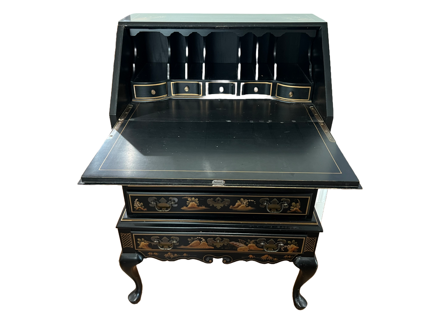 Desk, Secretary, Vintage Maddox Chinoiserie