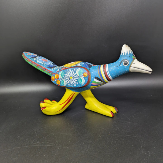 Mexican Talavera Roadrunner Bird Statue