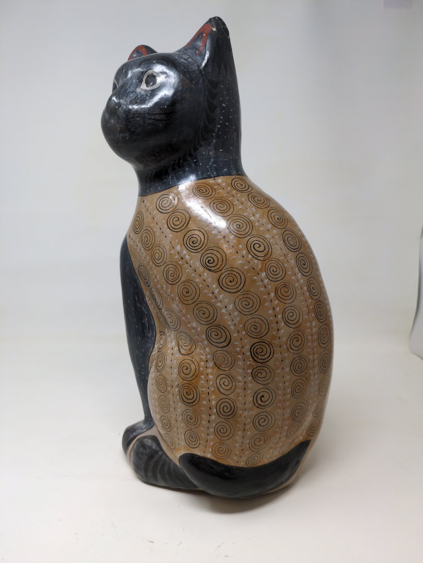 Tonala Mexican Cat Statue