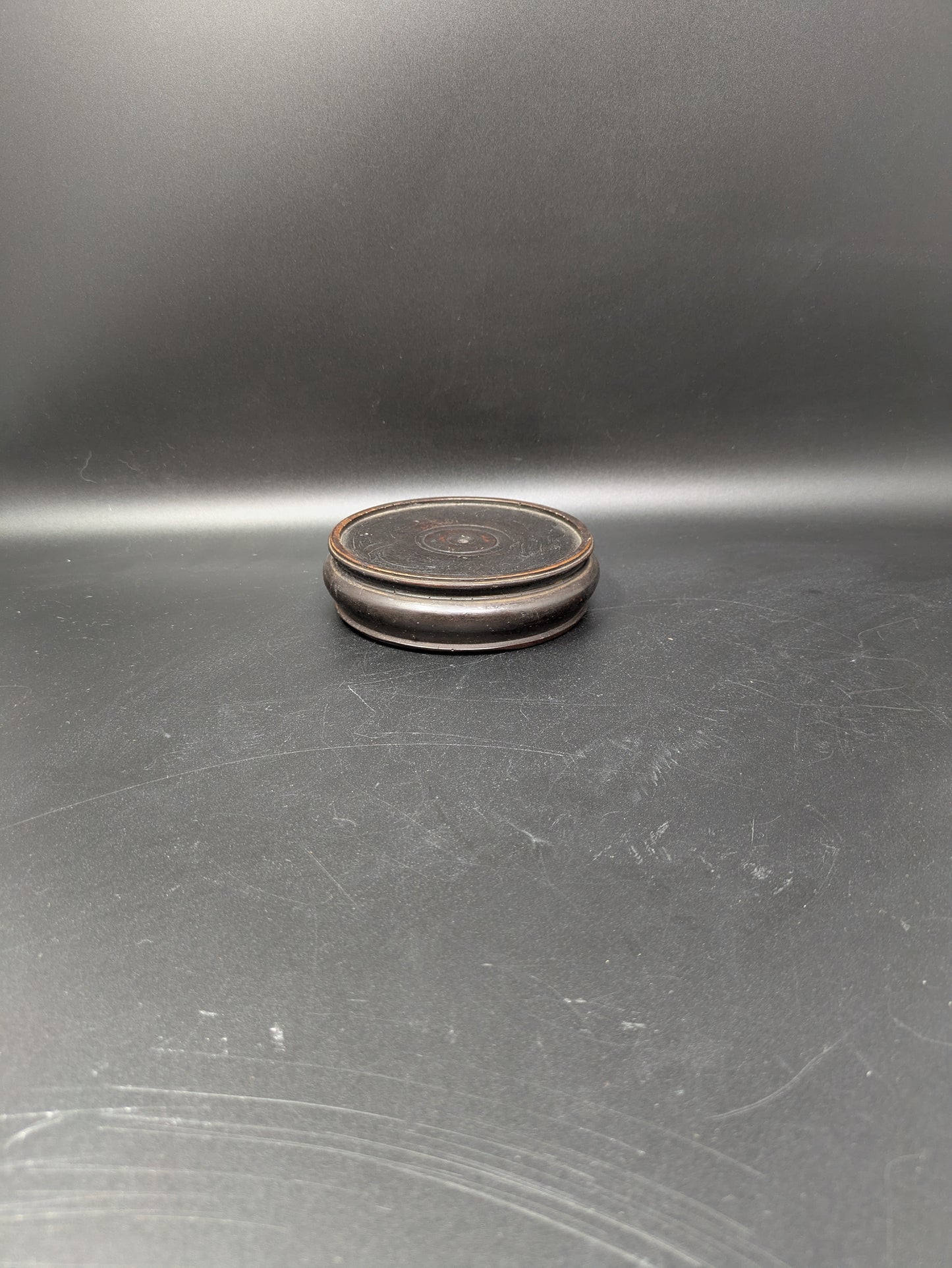 Glass Dome on Dark Wood Stand