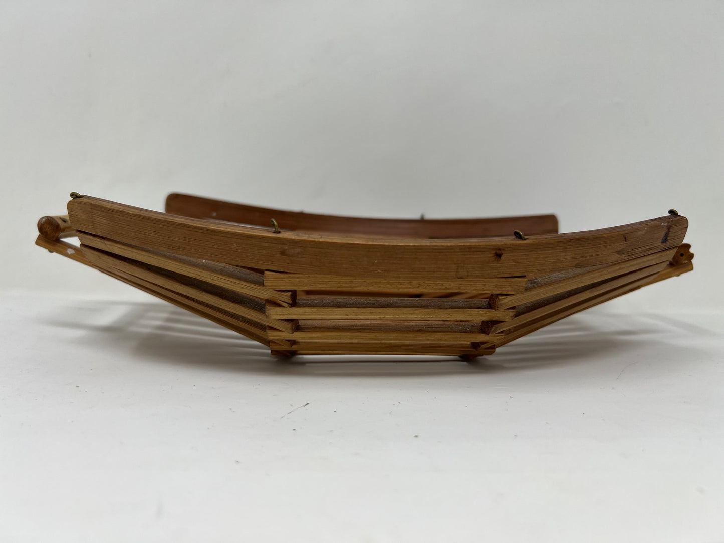Basket, Bamboo Slat, Vintage MCM 9x12