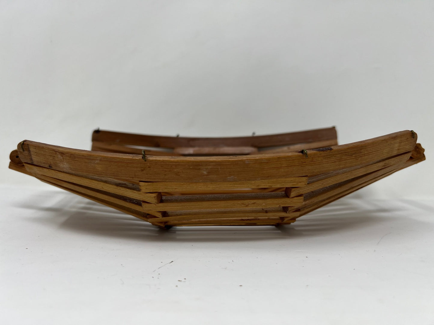 Basket, Bamboo Slat, Vintage MCM 9x12