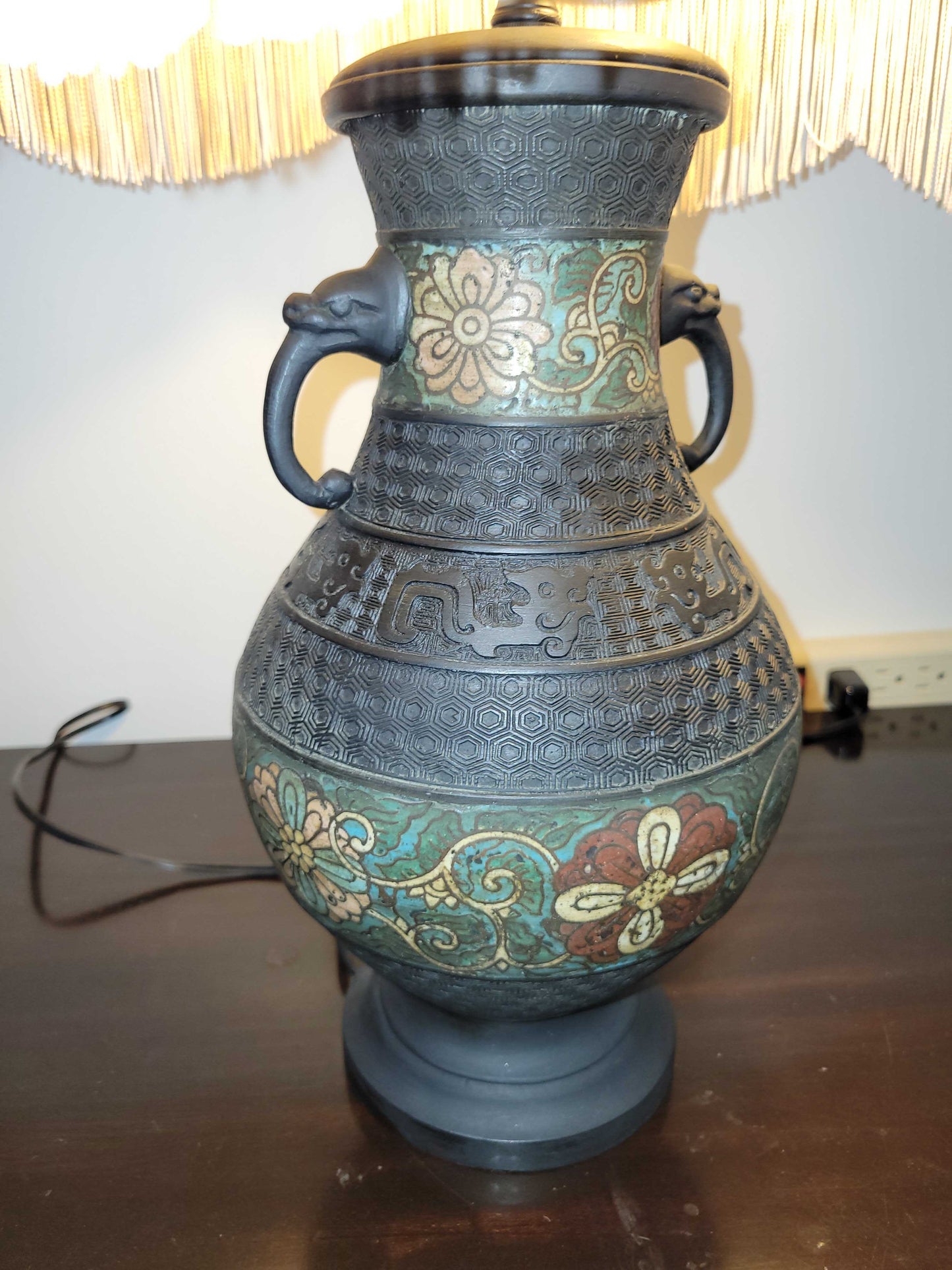 Vintage Bronze Painted Lamp