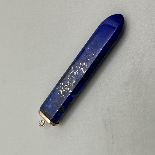 Sarah Wolfenden:  Bronze and Lapis Column Pendant