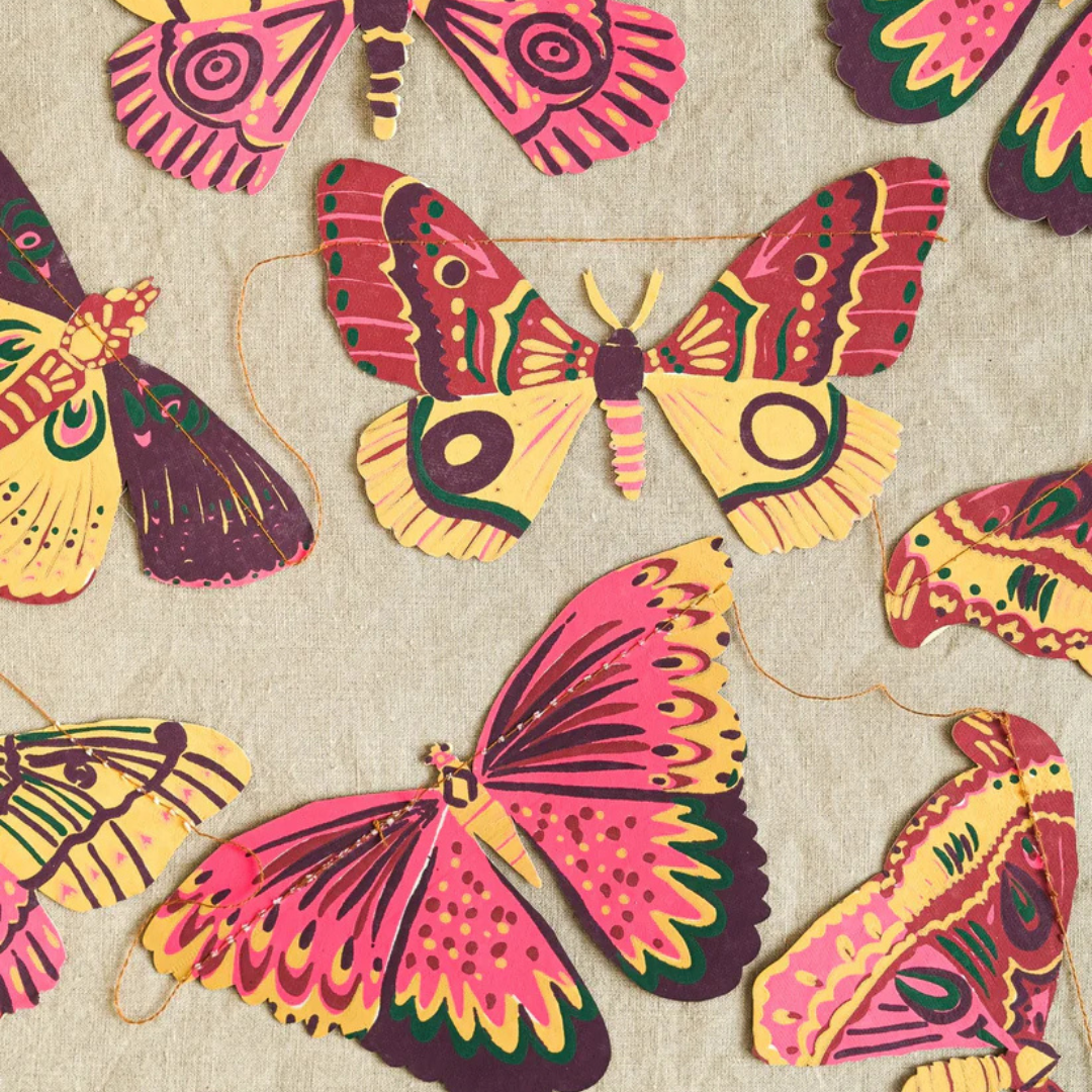 East End Press: Colourful Butterflies Sewn Garland