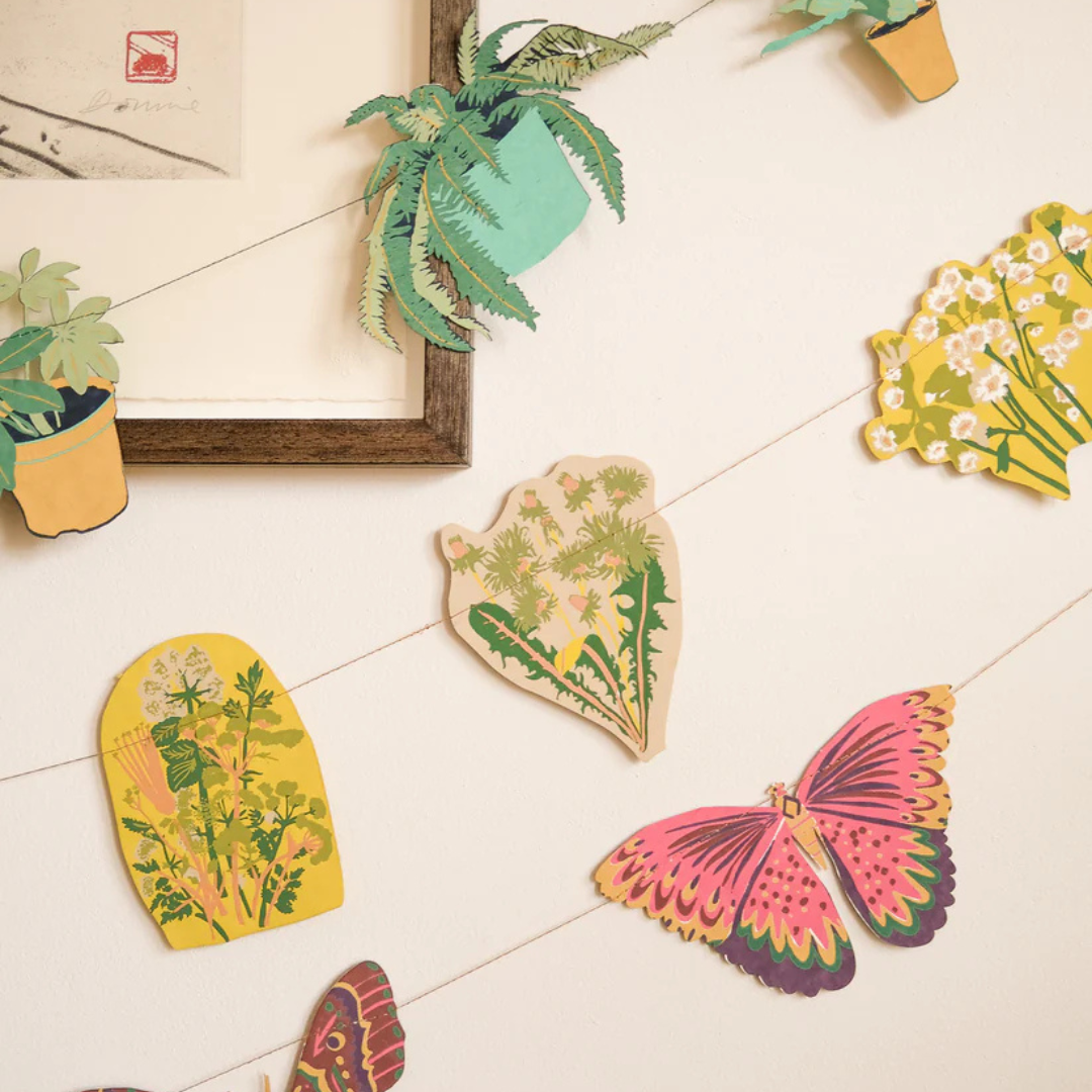 East End Press: Colourful Butterflies Sewn Garland