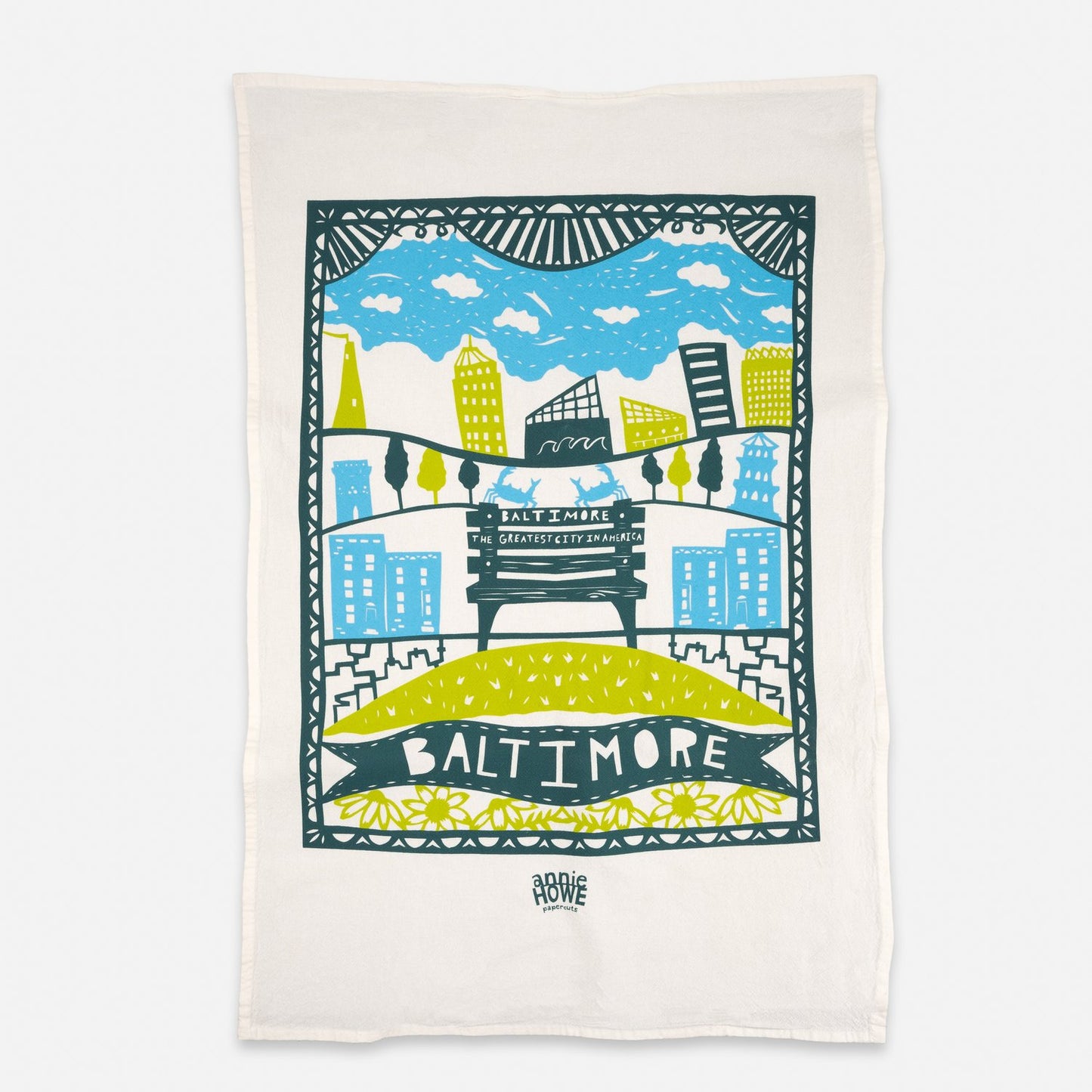 Annie Howe Papercuts Tea Towel