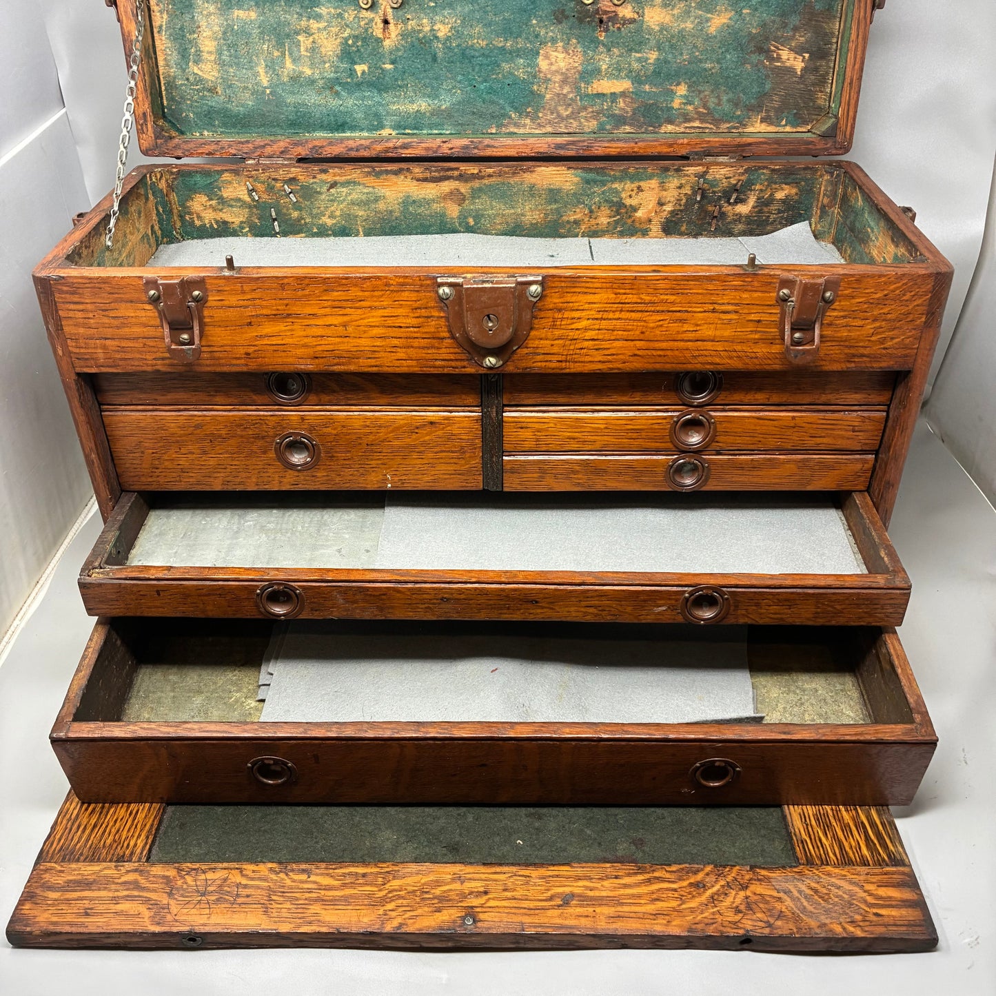 Antique Union Steel Chest Corp. 7 Drawer Cabinet