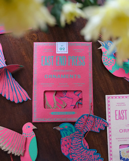 Party Birds Paper Ornaments by East End Press