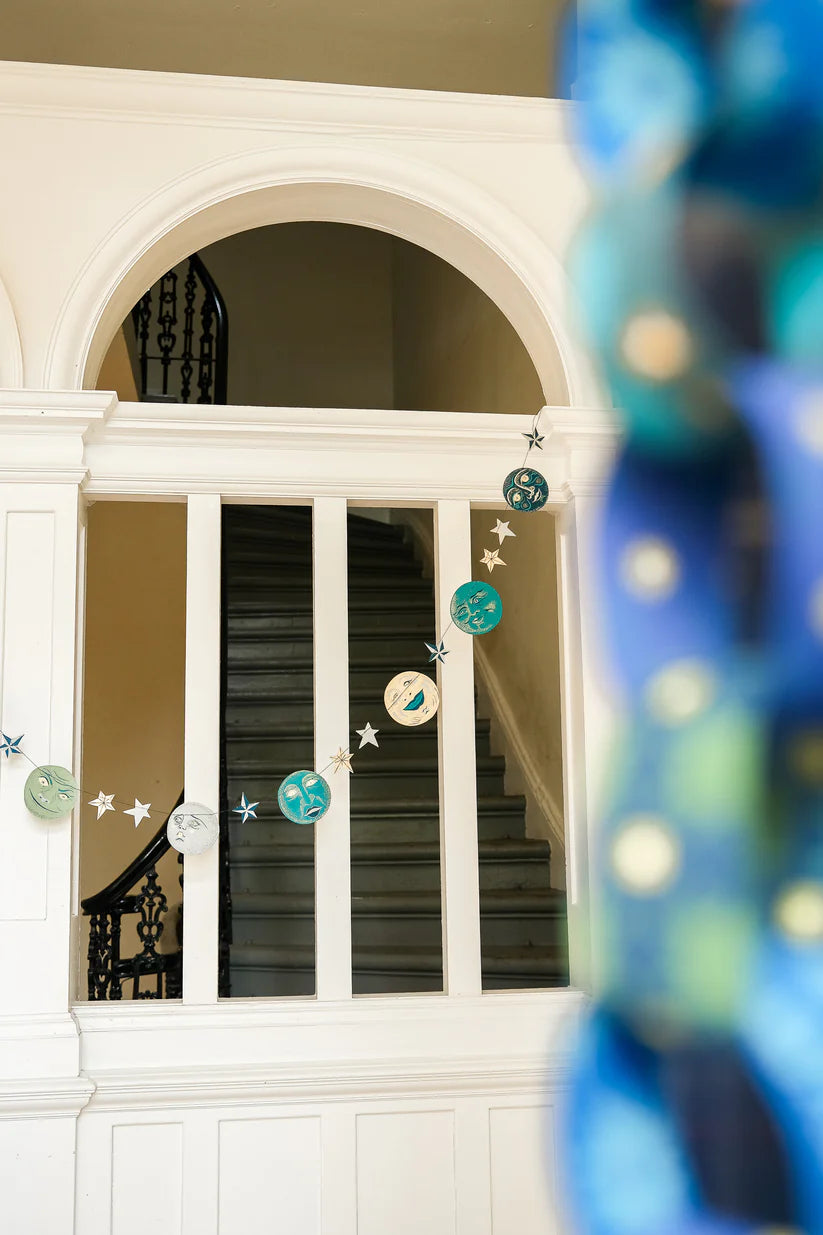 East End Press: Man On The Moon Sewn Garland