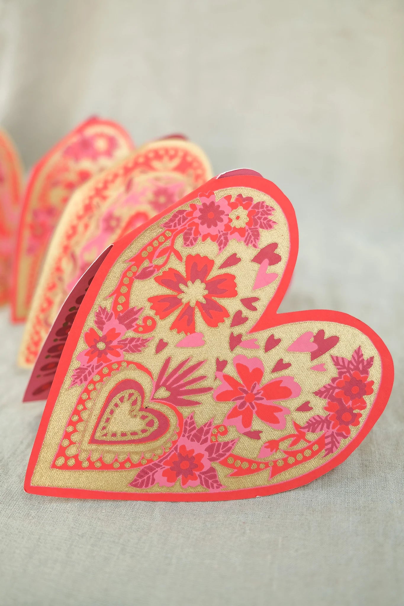 Hearts Concertina Garland by East End Press