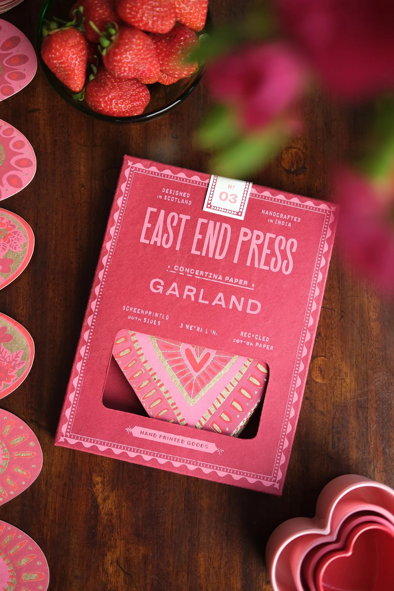 Hearts Concertina Garland by East End Press