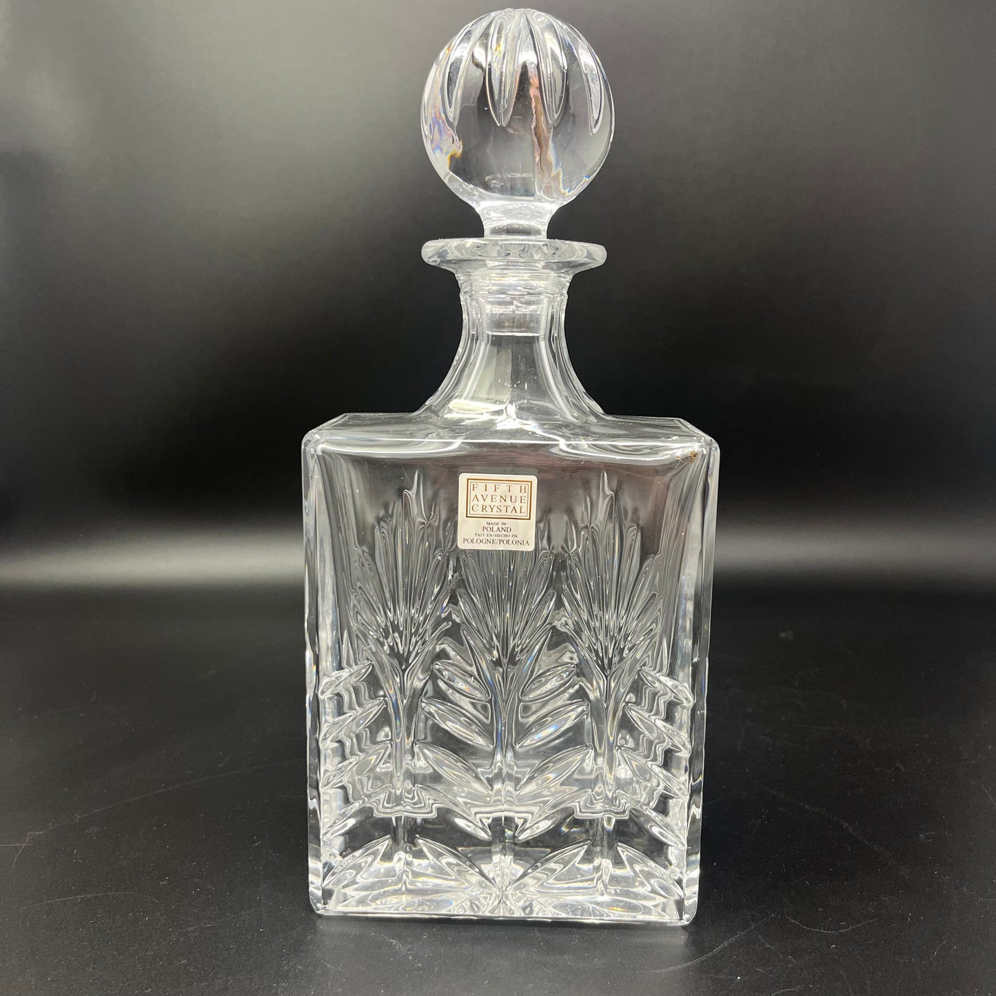 Fifth Avenue Rectangular Crystal Decanter