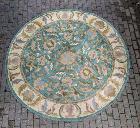 Round Floral Area Rug