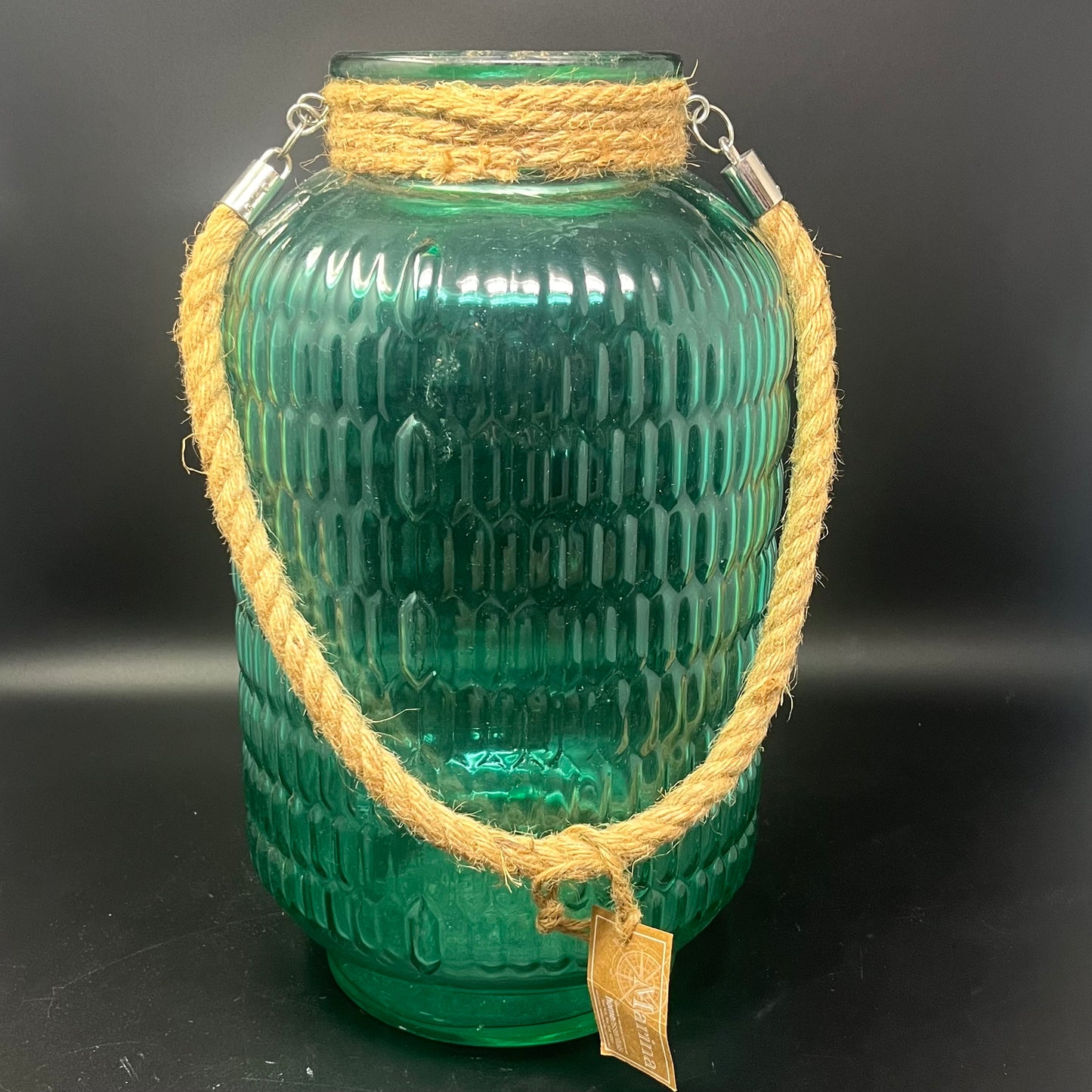 Large Turquoise Hanging Lantern/Vase
