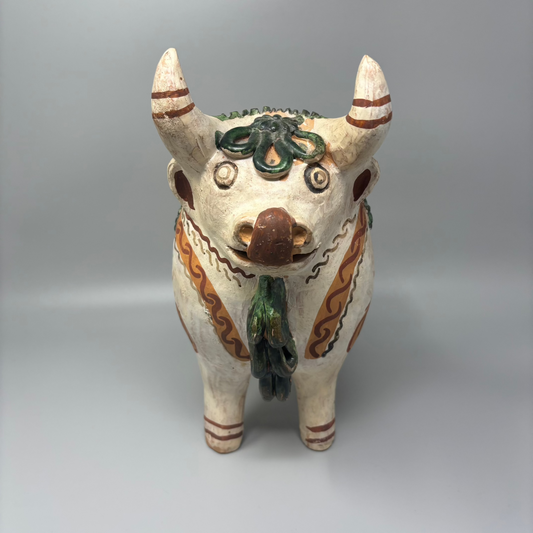Terra-cotta Peruvian Bull Sculpture