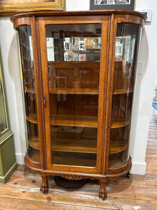 ER3: Oak Bow Front Cabinet